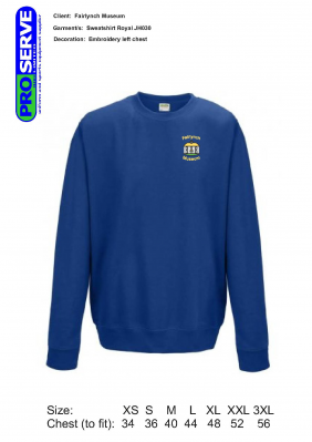 Fairlynch Museum royal blue sweatshirts product photo